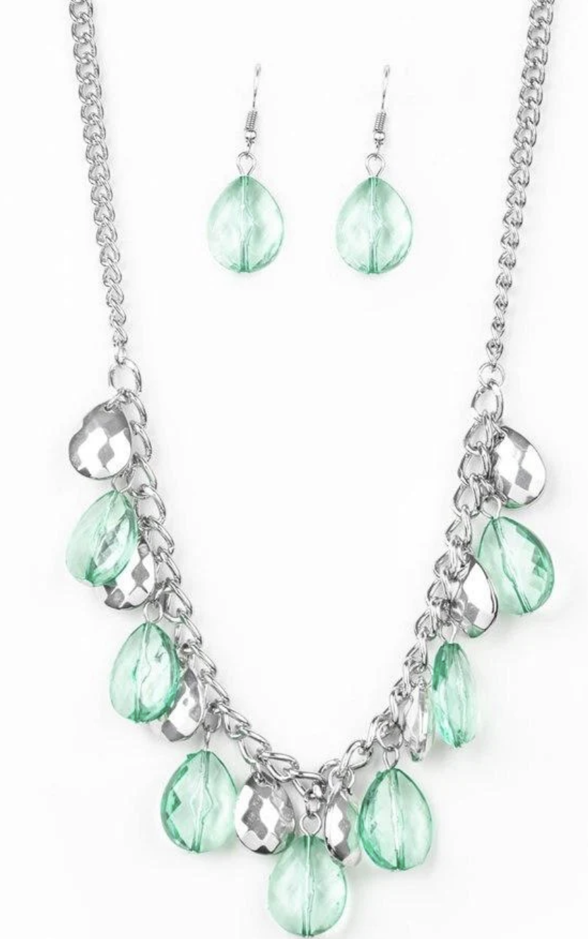 No Tears Left to Cry Green Necklaces