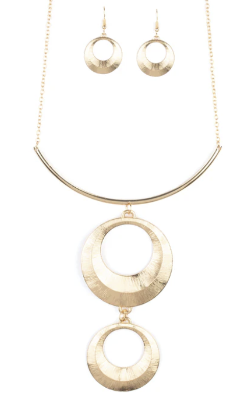 Egyptian Eclipse Gold Necklace