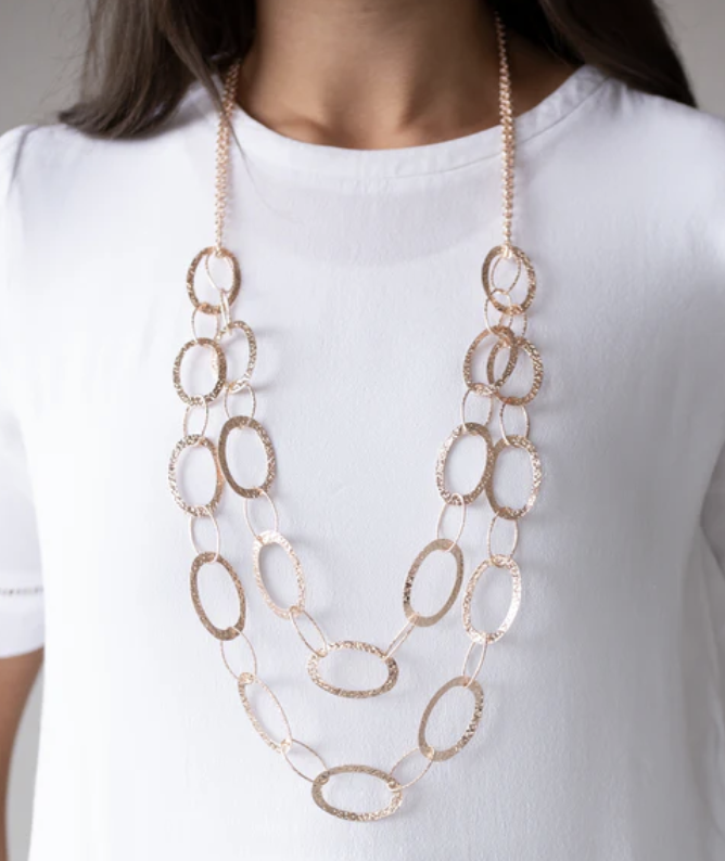Glimmer Goals Rose Gold Necklace