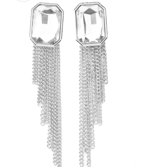 Save for a REIGNy Day White Post Earring