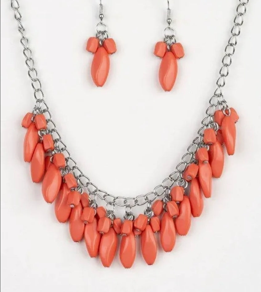 Bead Binge Orange Necklace