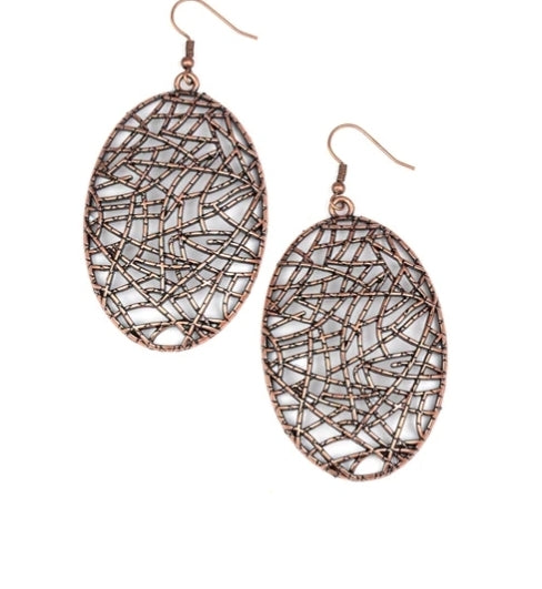 Way Out Of Line Copper Earring