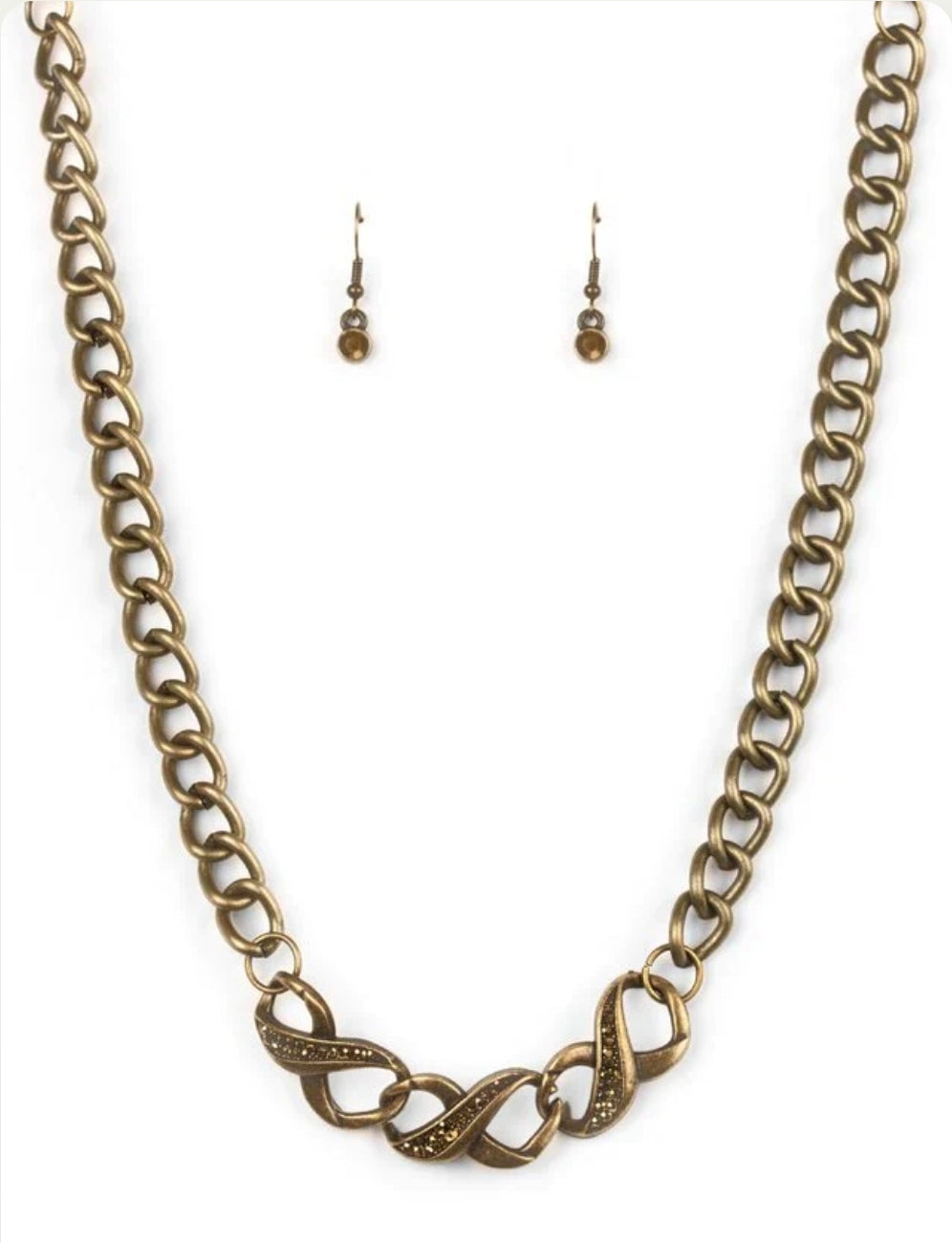 Infinite Impact Brass Necklace