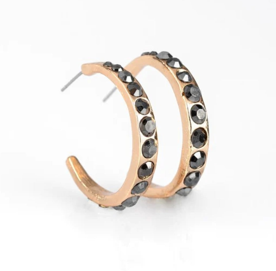 Welcome To Glam Town Gold Hoop