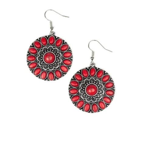 Desert Palette Red Earrings