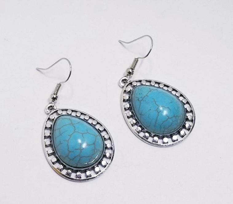 Turquoise Teardrop Blue Earring
