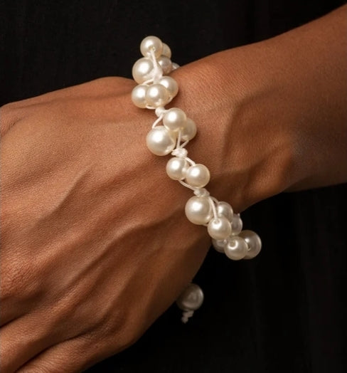 Vintage Versatility White Bracelet