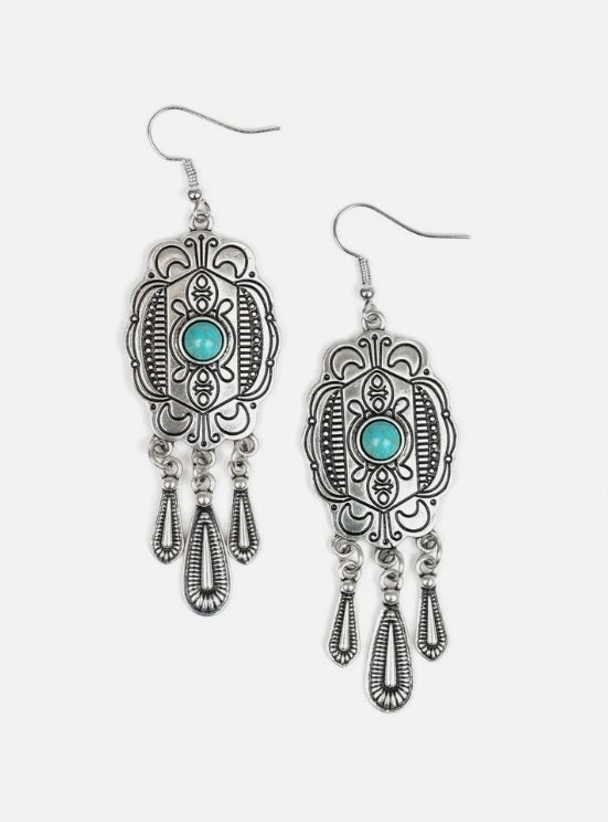 Natural Native Blue Earring