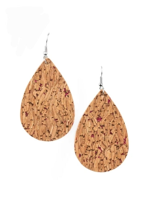 Cork it Over Pink Earring