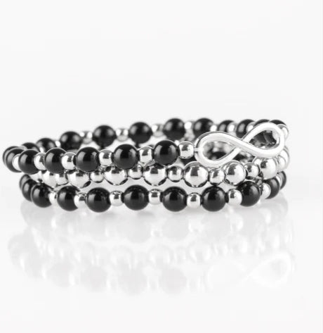 Immeasurably Infinite Black Bracelet