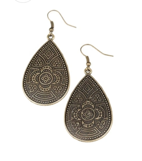 Tribal Takeover Brass Earring