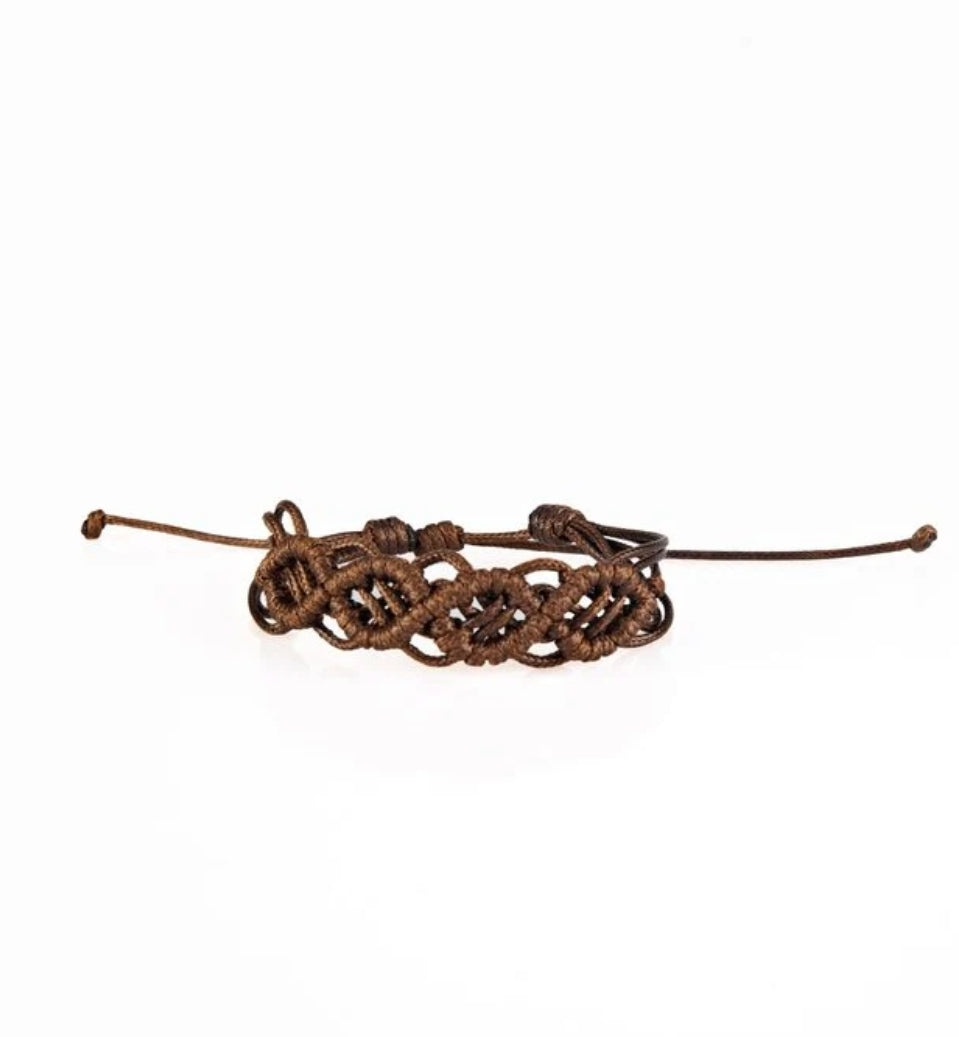 Boondocks and Bonfires Brown Urban Bracelet