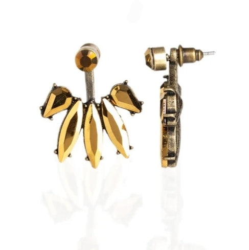 Stunningly Striking Brass Post Earring