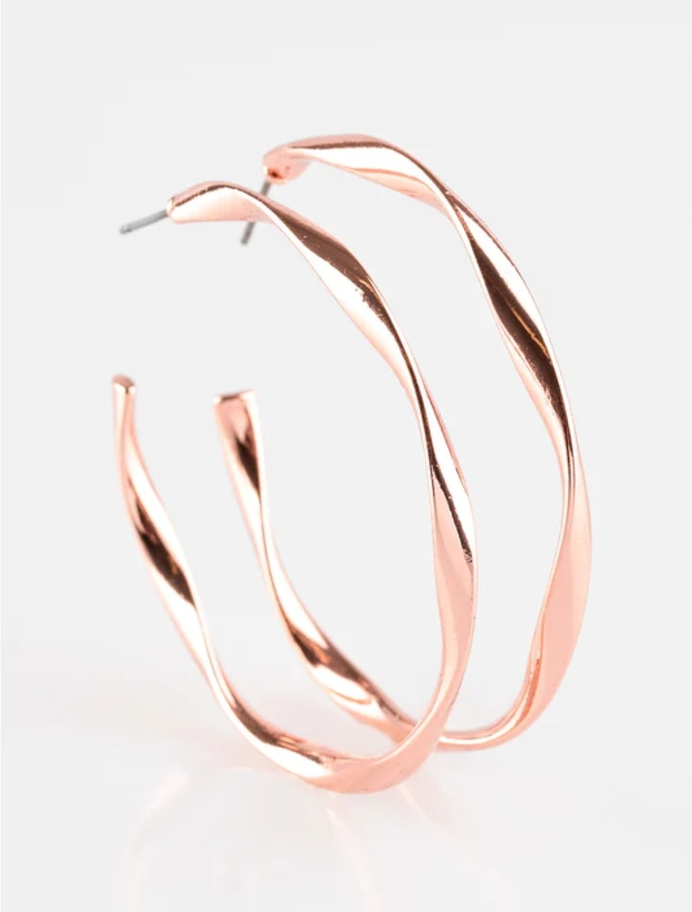 Plot Twist Hoop Earring Copper