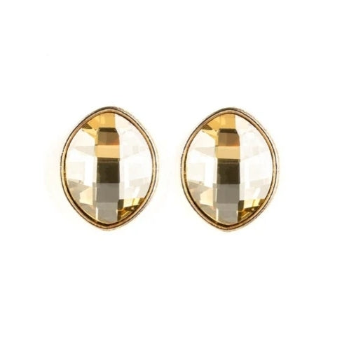 Movie Star Sparkle White Post Earrings