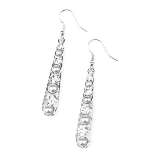 Drawn Out Drama Silver Earring