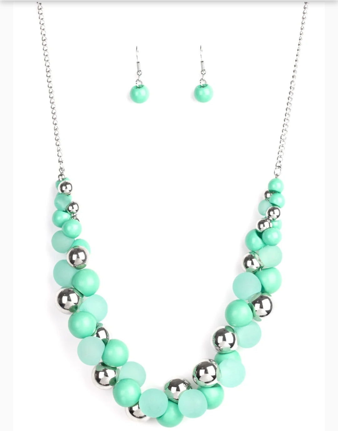 Bubbly Brilliance Green Necklace