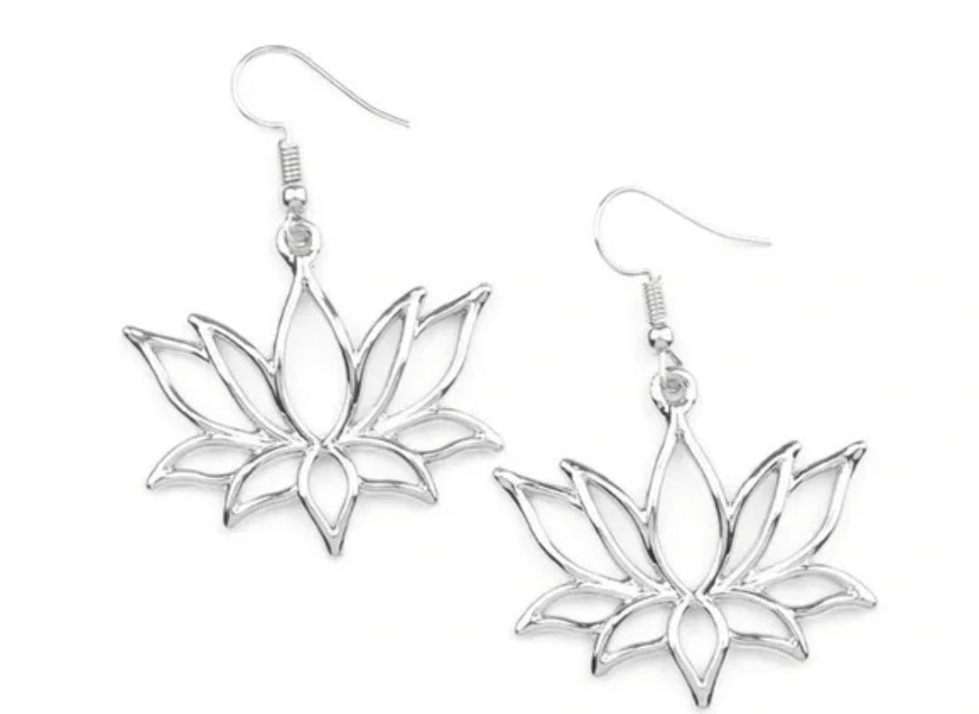Lotus Ponds Silver Earrings