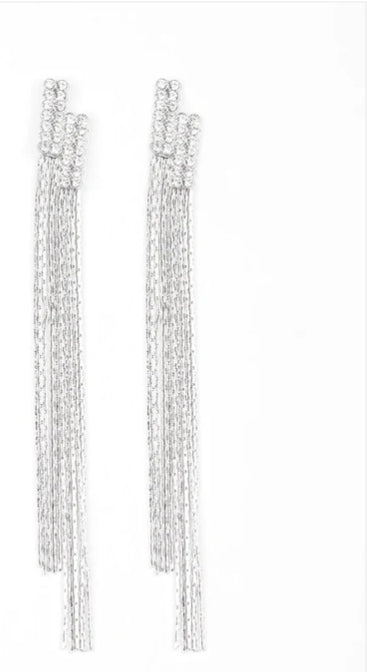 Radio Waves Brass Post Earring