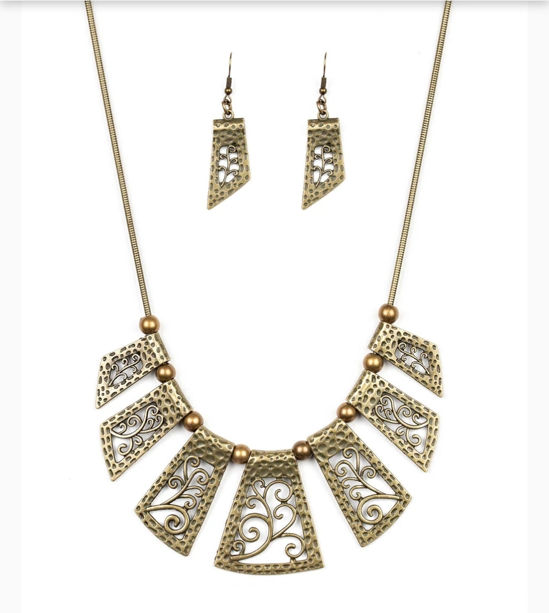 Vintage Vinyard Copper Necklace