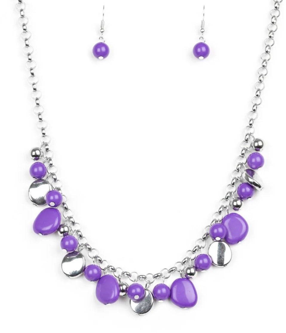Flirtatiously Florida Purple Necklace