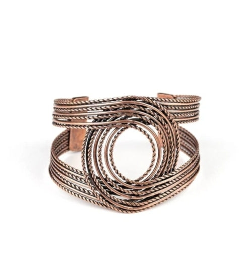 Rustic Coils Copper Bracelet