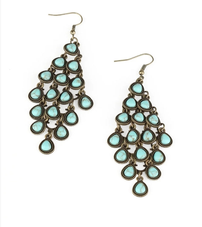 Rural Rainstorms Brass Earrings