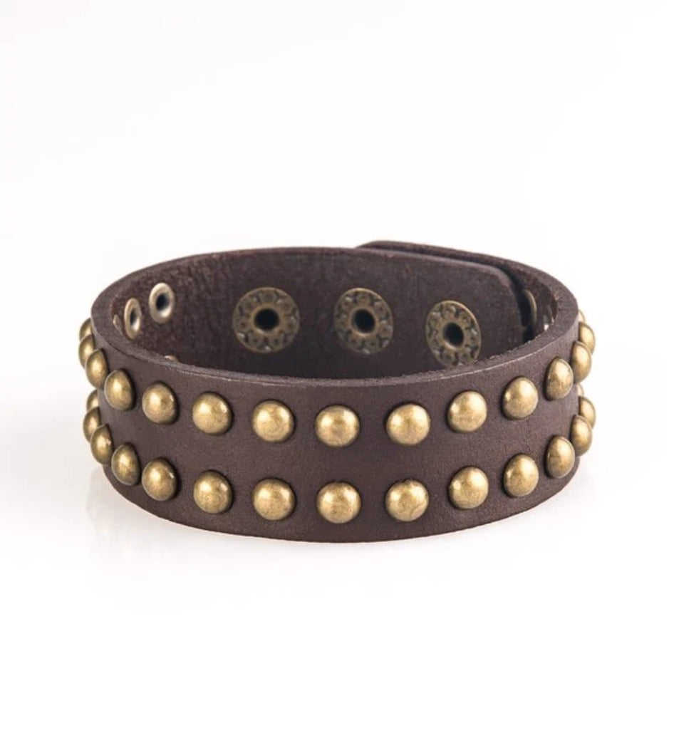 Biker Bold Brown Bracelet