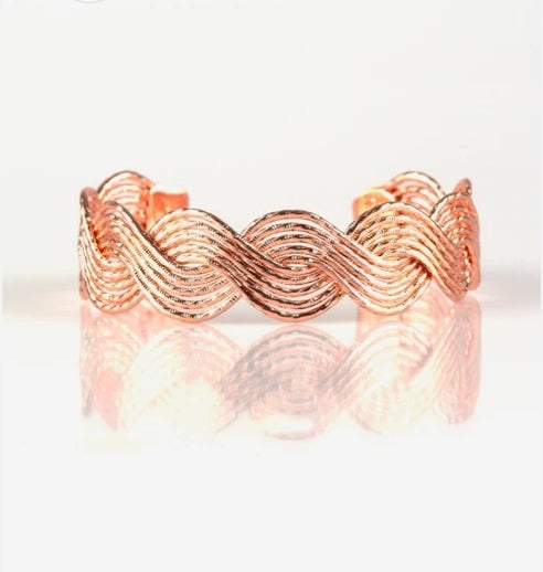 Braided Brilliance Copper Bracelet