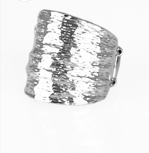 Paleo Patterns Silver Ring