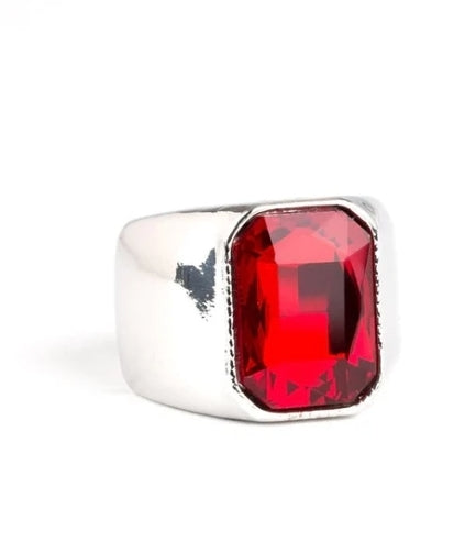 Scholar Red Men's Ring