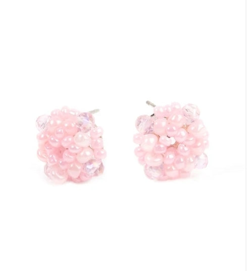 Bunches Of Bubbly Pink Post Earring