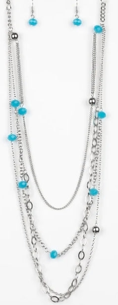 Glamour Grotto Necklace Blue