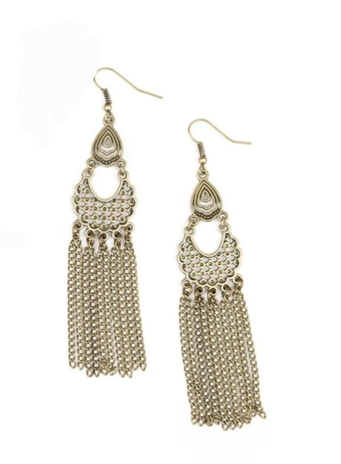 Insane Chain Brass Earring