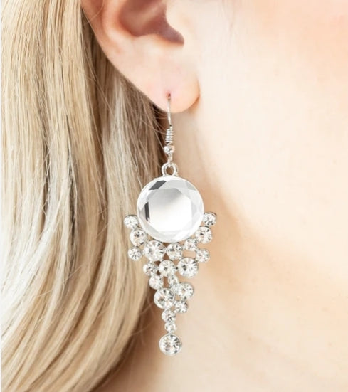 Elegantly Effervescent White Earring