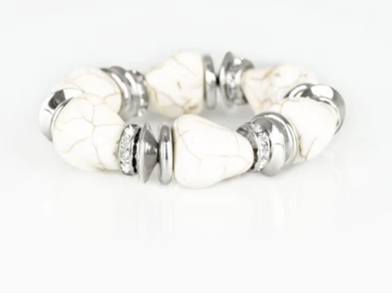 Stone Age Stunner White Bracelet