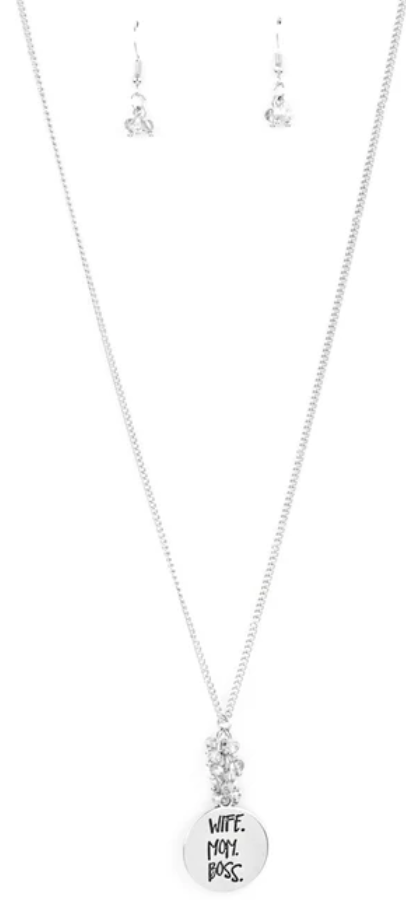 Words To Live By Silver Necklace