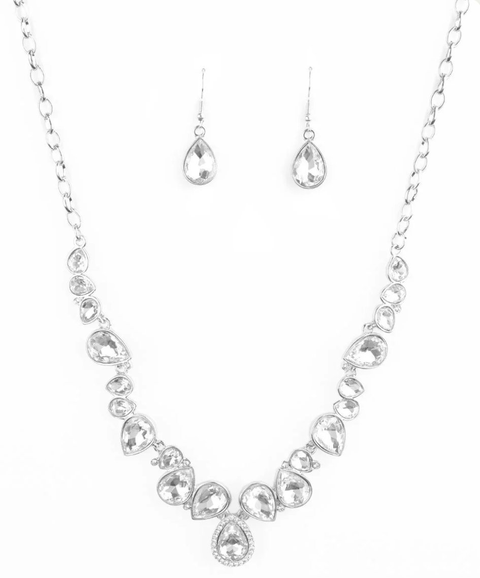 I Want It All White Necklace