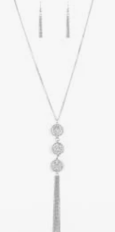 Triple Shimmer White Necklace