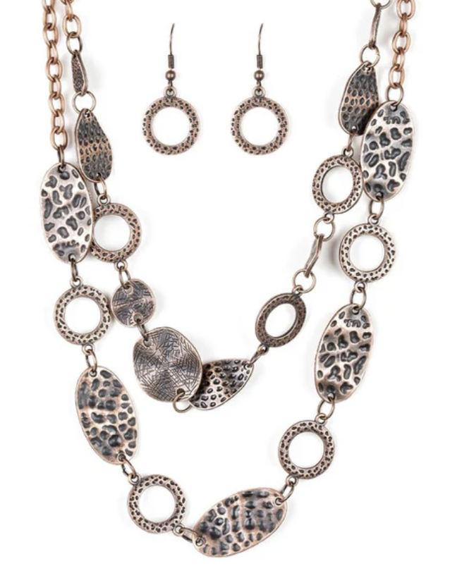 Trippin' On Texture Copper Necklace