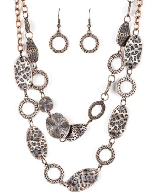 Trippin' On Texture Copper Necklace