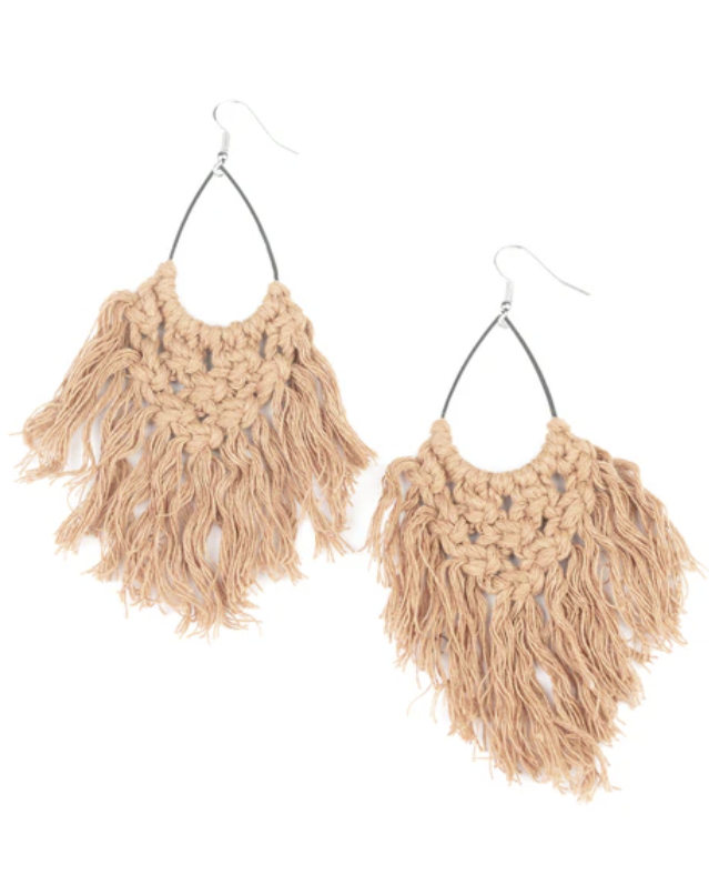 Oh MACRAME Brown Earrings