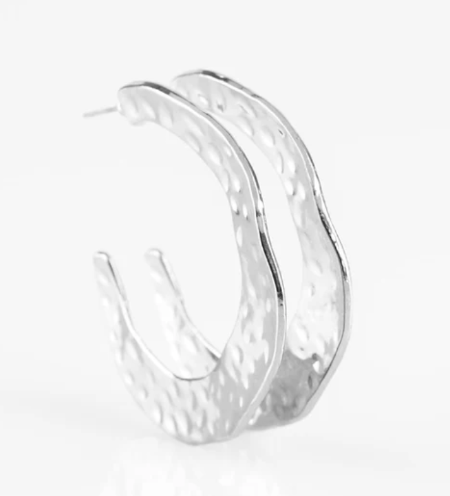 The HOOP Up Silver Earrings