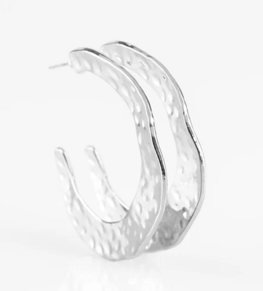 The HOOP Up Silver Earrings