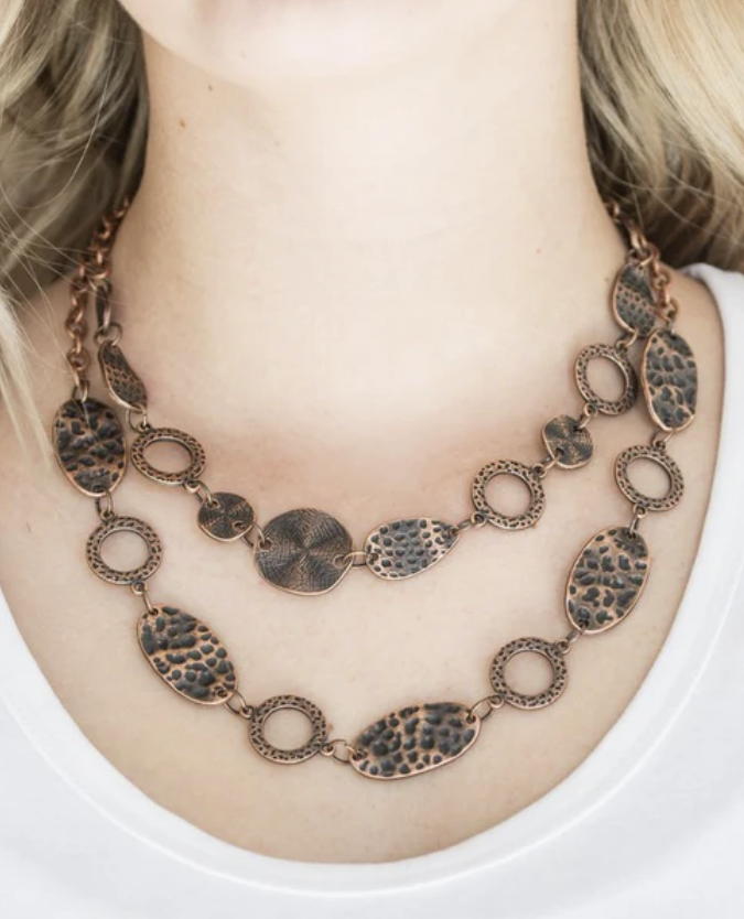 Trippin' On Texture Copper Necklace