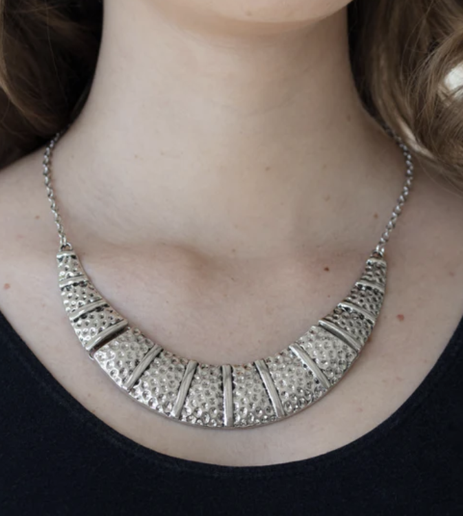 Metallic Mechanics Silver Necklace