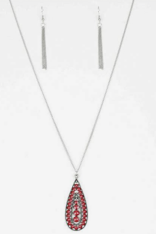 Tiki Tease Red Necklace