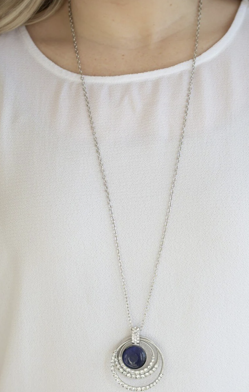 A Diamond A Day Blue Necklace