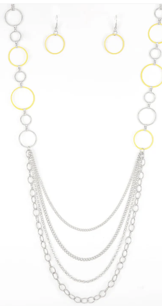 Beautifully Bubbly Yellow Necklace