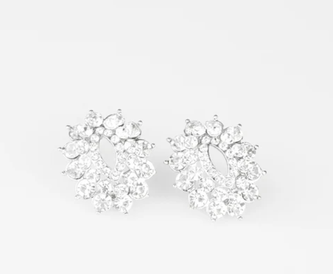 Brighten the Moment White Post Earrings